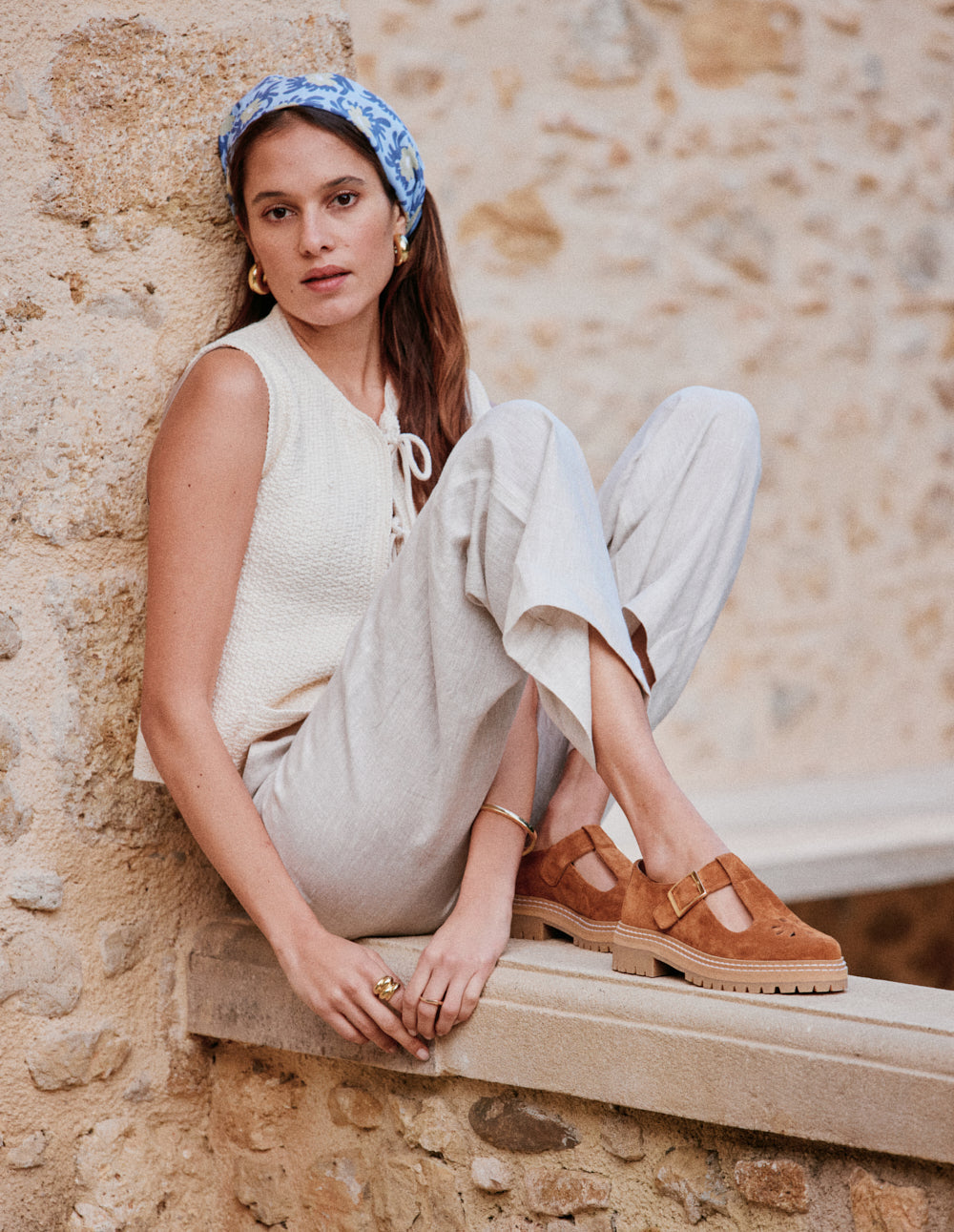 Derbies Romane Ajourée - Suede ambre