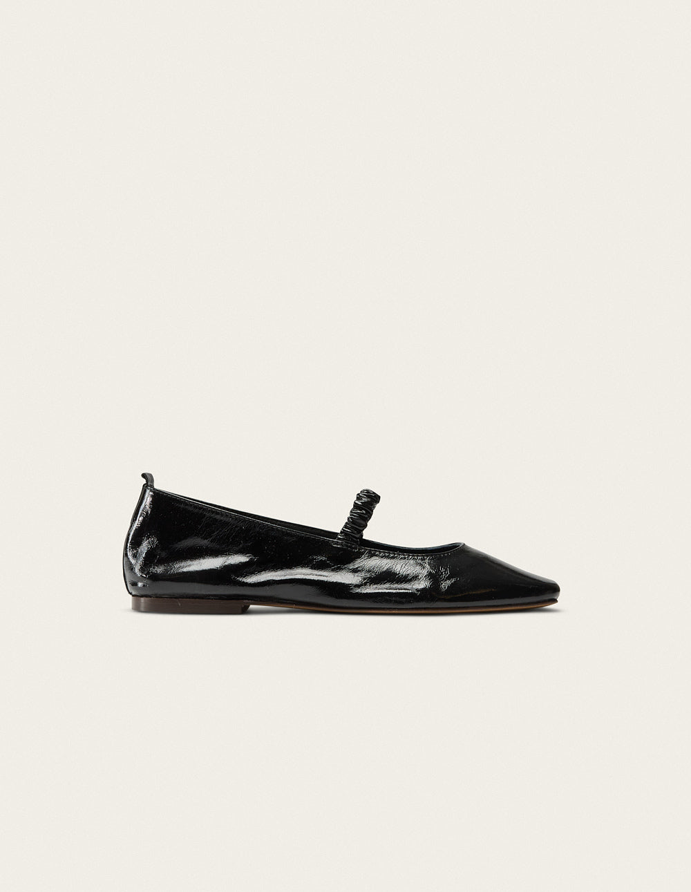 Ballerines Serra - Cuir plissé noir