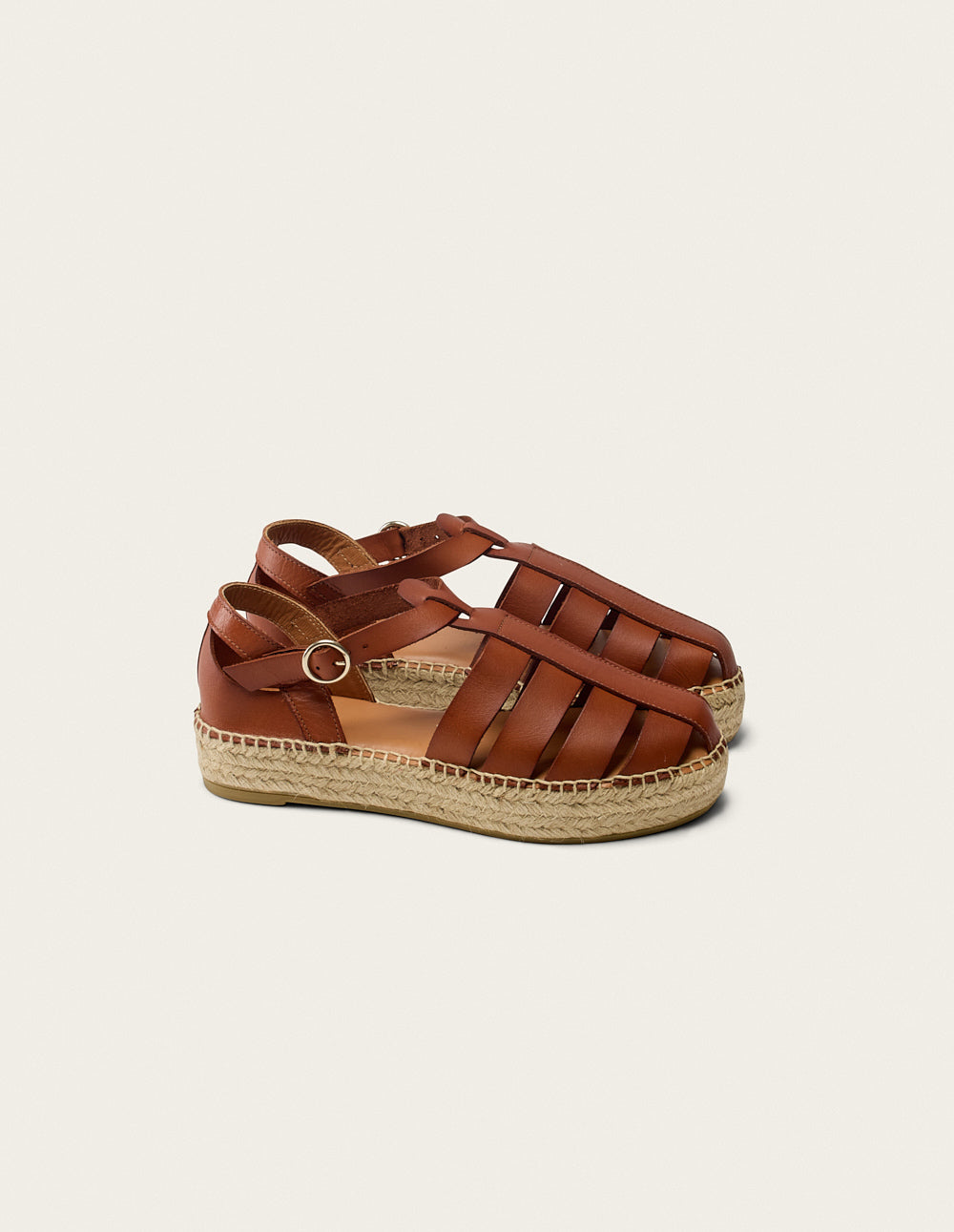 Thai Espadrilles - Brown Cuir
