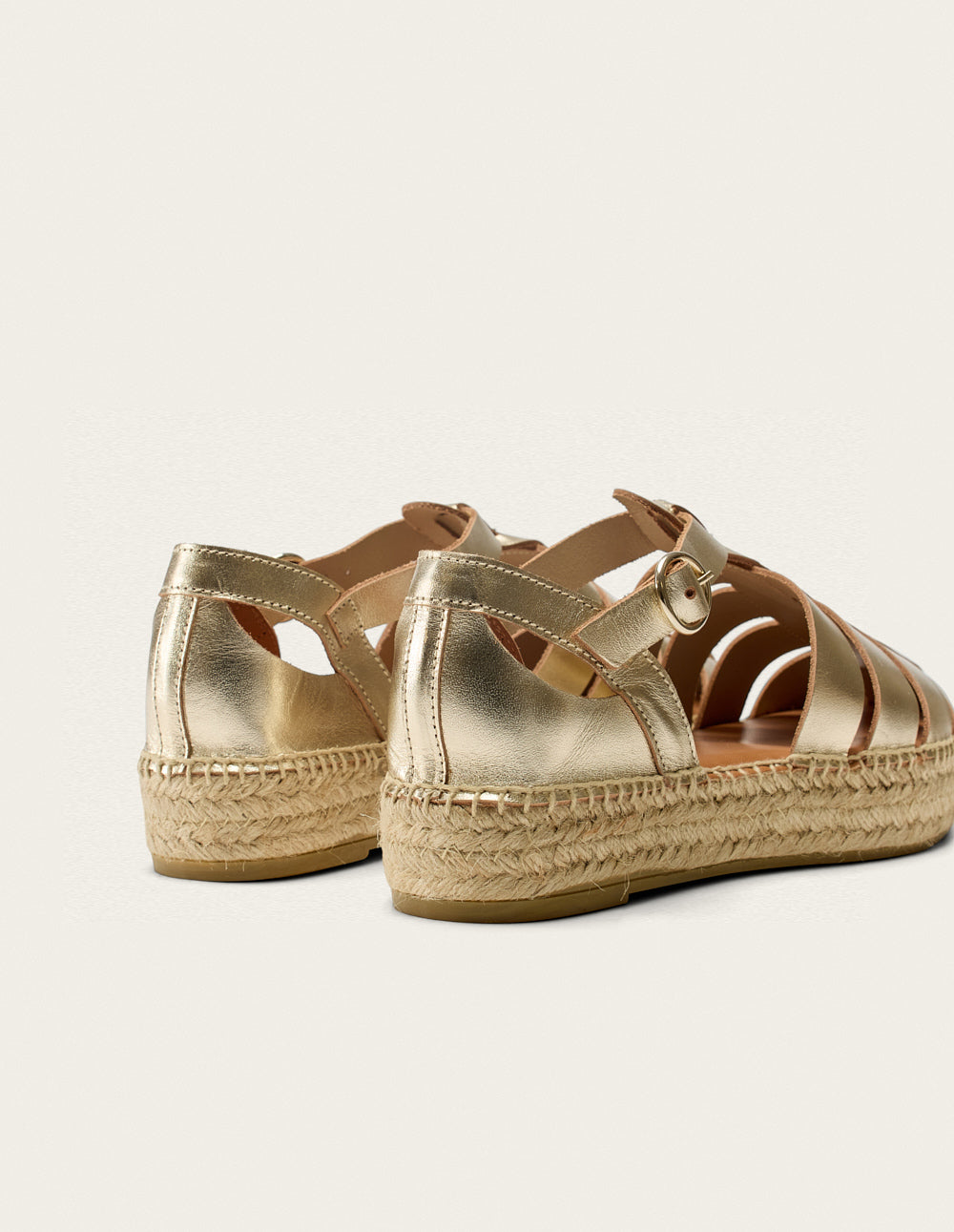 Thai espadrilles - Cuir doré