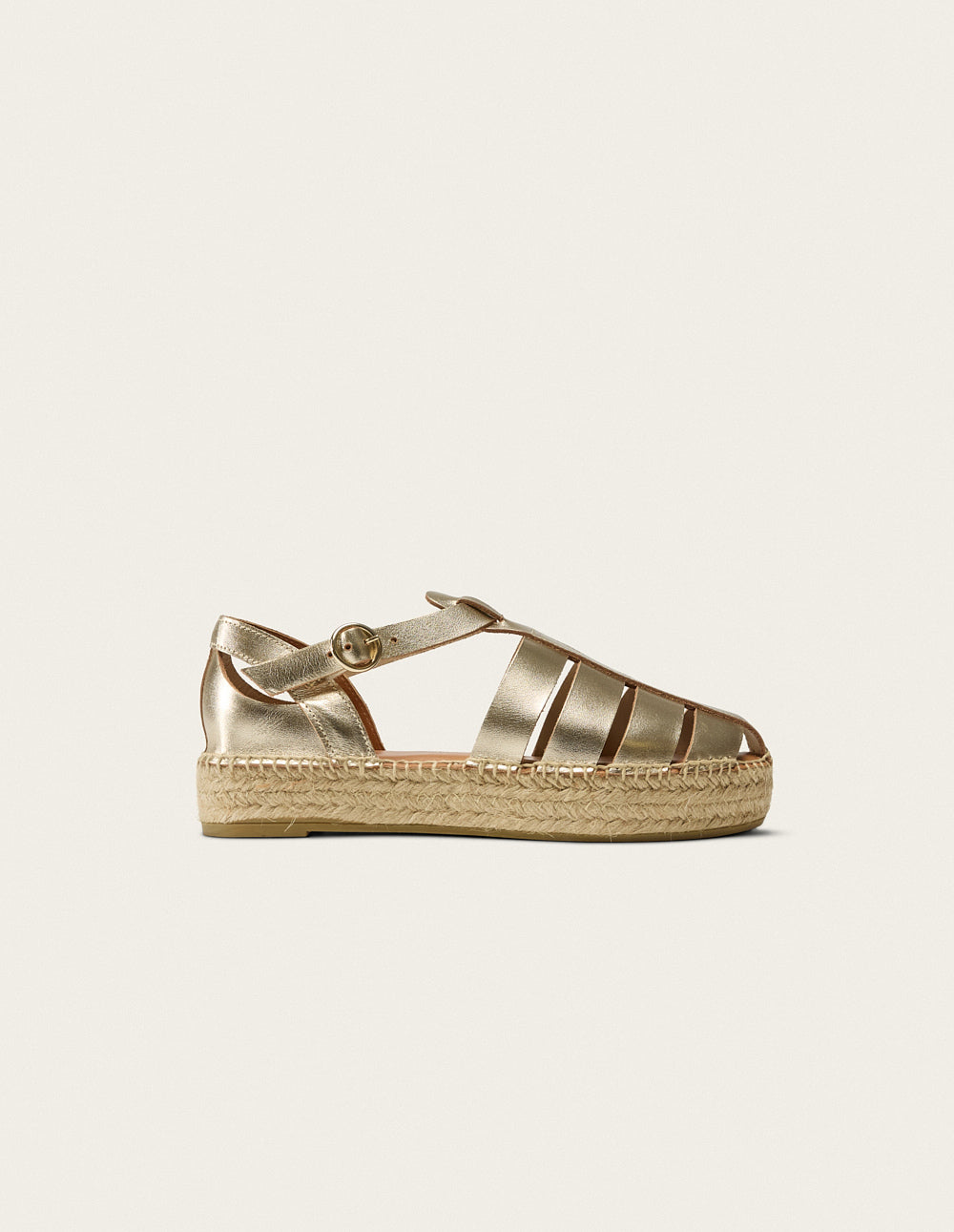 Thai espadrilles - Cuir doré