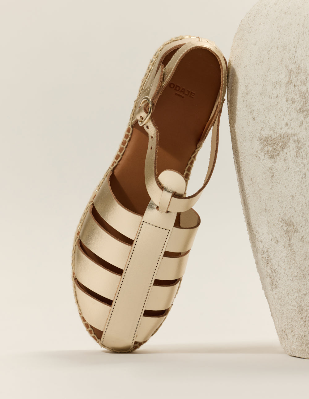 Thai espadrilles - Cuir doré