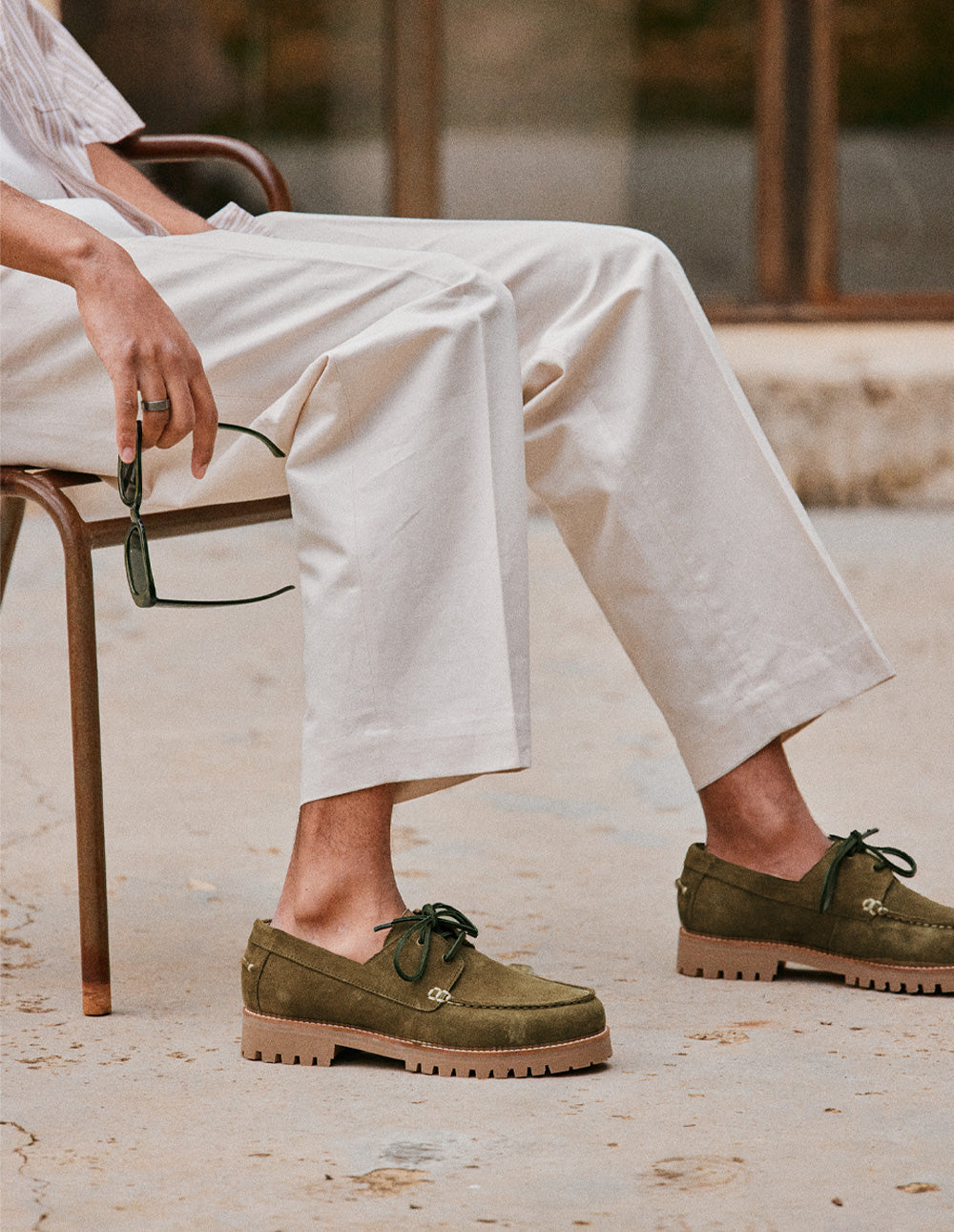 Chaussures Bateau Tom - Suede kaki