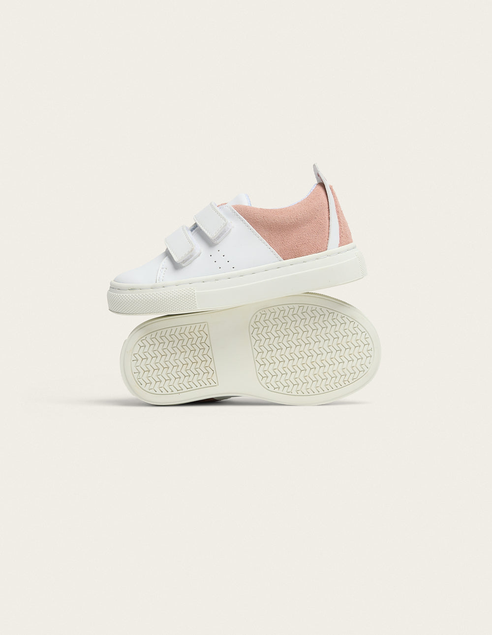 Baskets Kids René Junior - Blanc rose