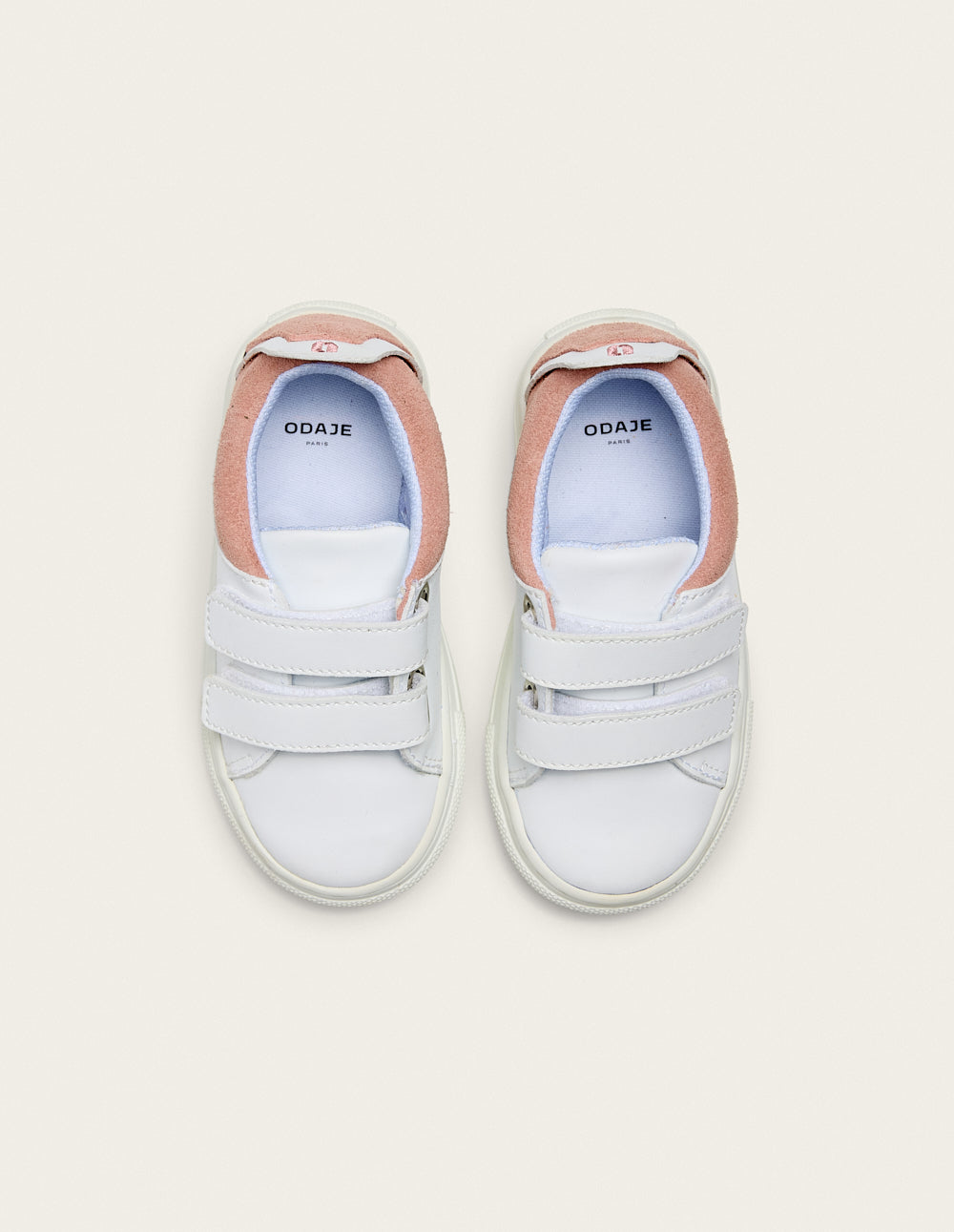 Baskets Kids René Junior - Blanc rose