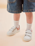Baskets Kids René Junior - Blanc rose