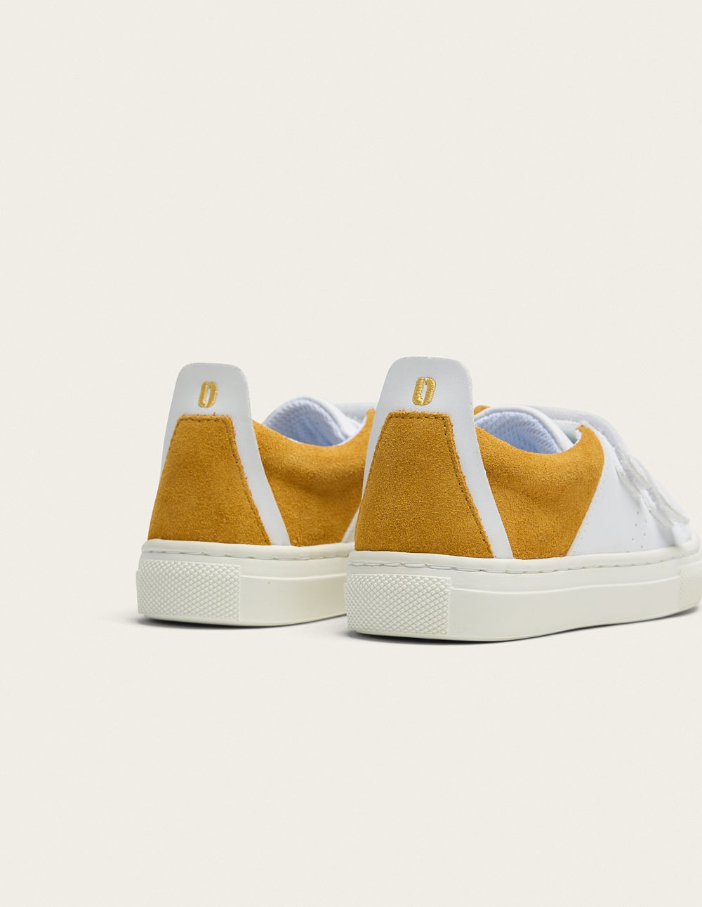 Baskets Kids René Junior - Blanc moutarde