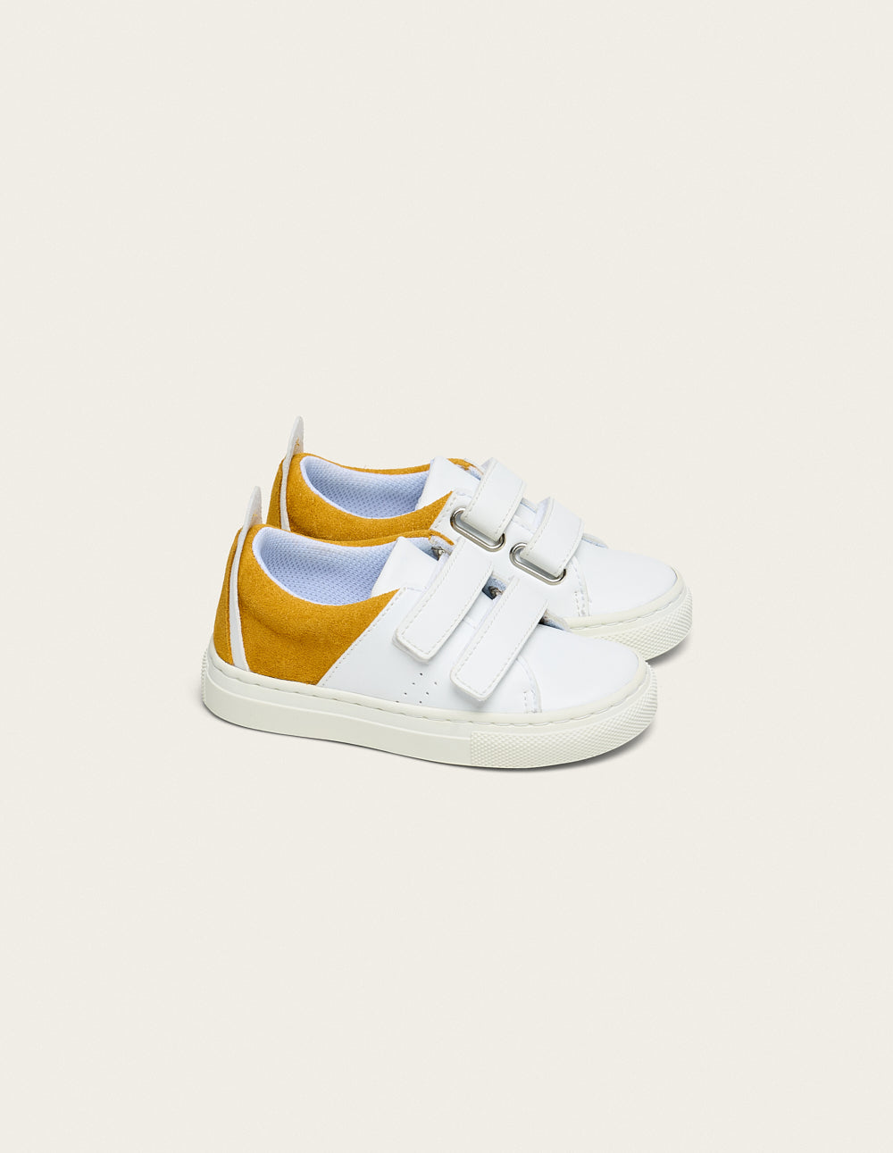 Baskets Kids René Junior - Blanc moutarde