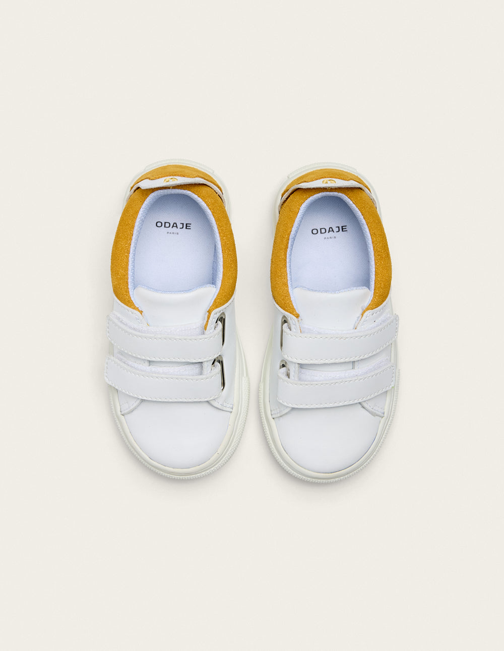 Baskets Kids René Junior - Blanc moutarde