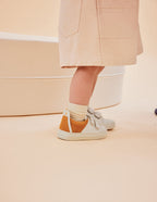 Baskets Kids René Junior - Blanc moutarde