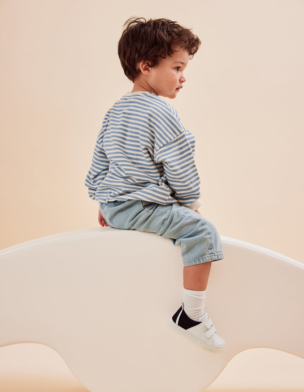 Baskets Kids René Junior - White marine