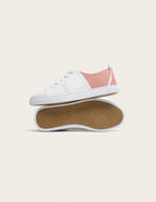Baskets basses Renée - Blanc et rose
