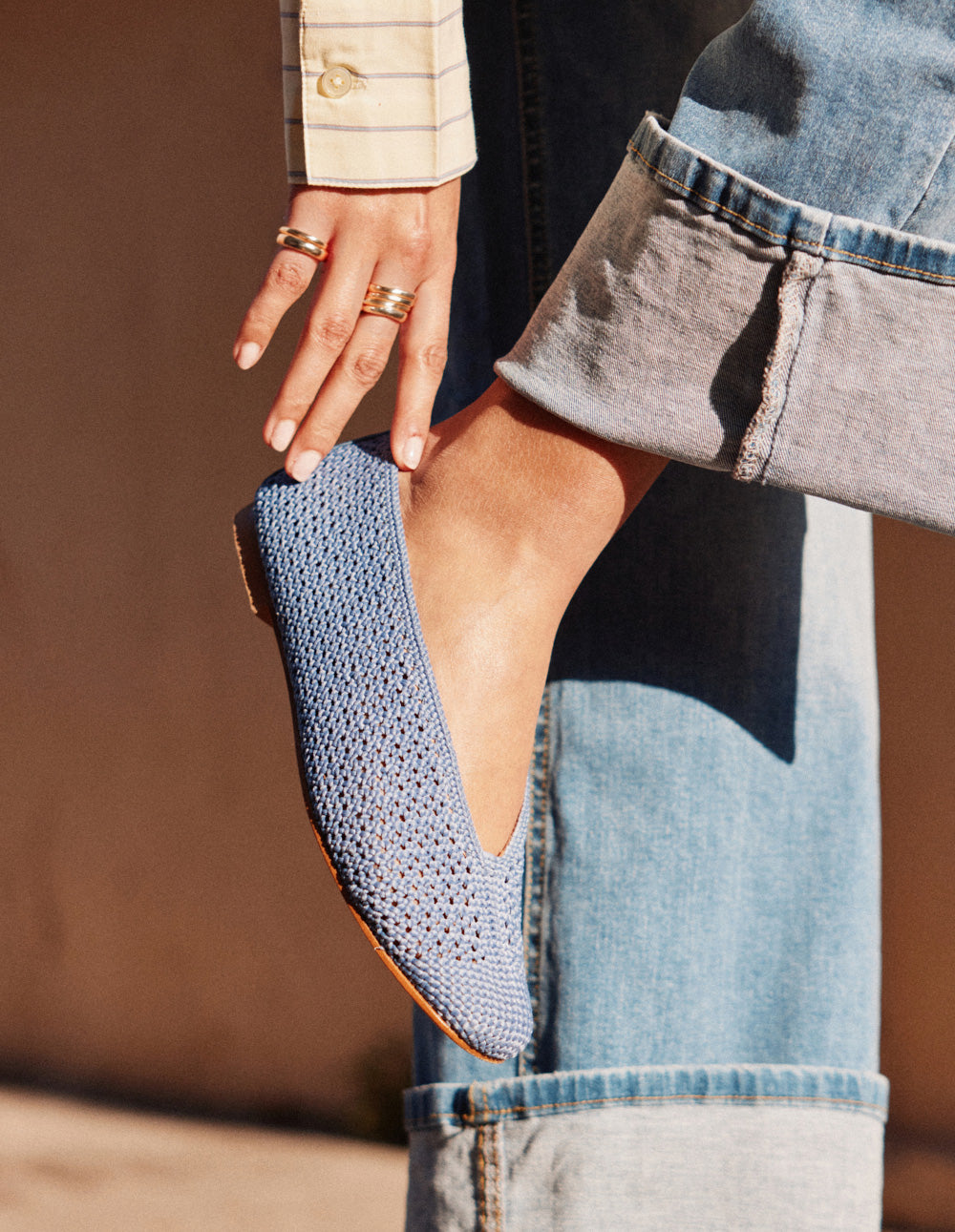 Ballerines Mahi - Tressé bleu