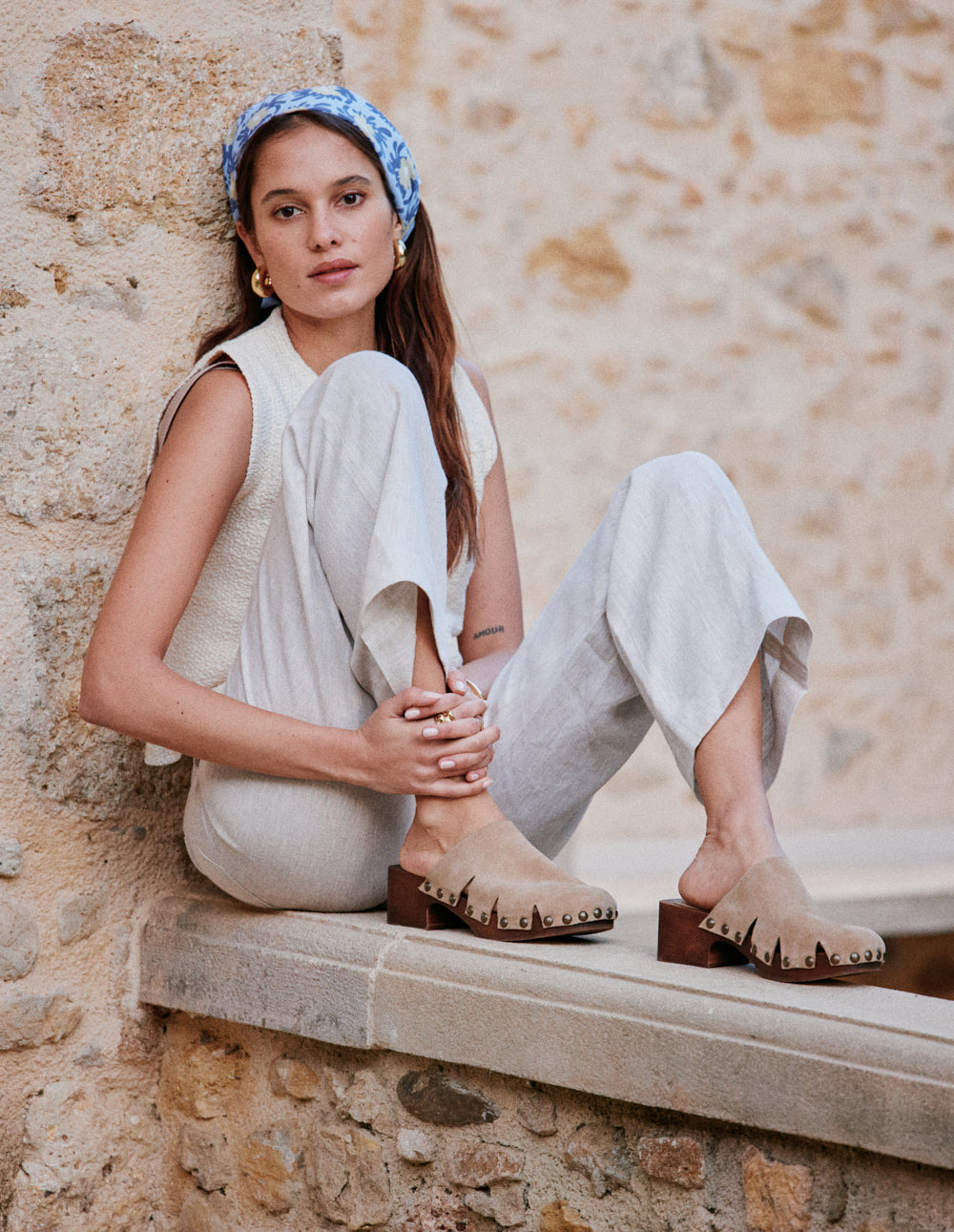 Yura Mules - Suede taupe