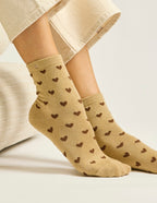 Gift set of 7 chaussettes - Chaussettes Coeur paillettes