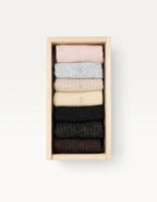 Gift set of 7 chaussettes - Chaussettes Côtelé paillettes