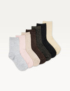 Gift set of 7 chaussettes - Chaussettes Côtelé paillettes