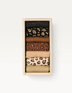 Gift set of 7 chaussettes - Chaussettes Léopard et paillettes