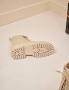Bottines à lacets Salomé - Cuir crème