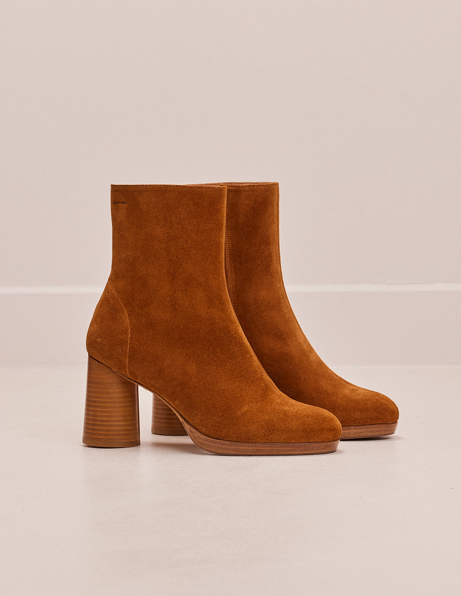Serena ankle boots - ambre suède