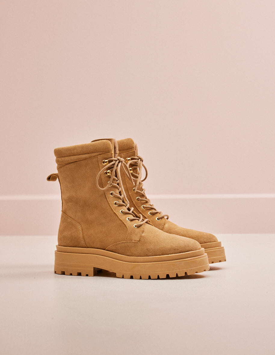 Tamara laced ankle boots - sable suede