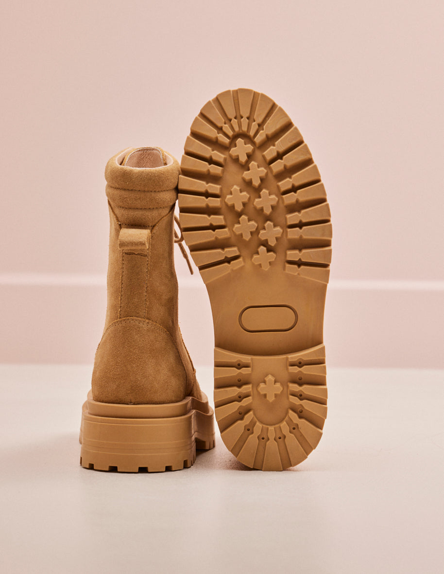 Tamara laced ankle boots - sable suede