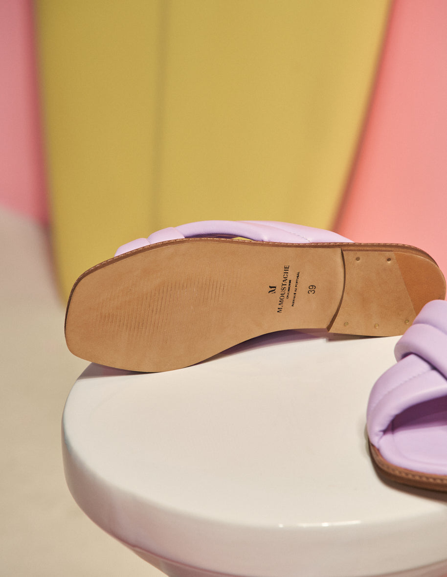 Mules plates Théa - Lilac look