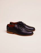 Derbies Alphonse - Cuir noir et mouchété