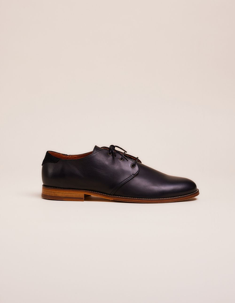 Derbies Alphonse - Cuir noir et mouchété