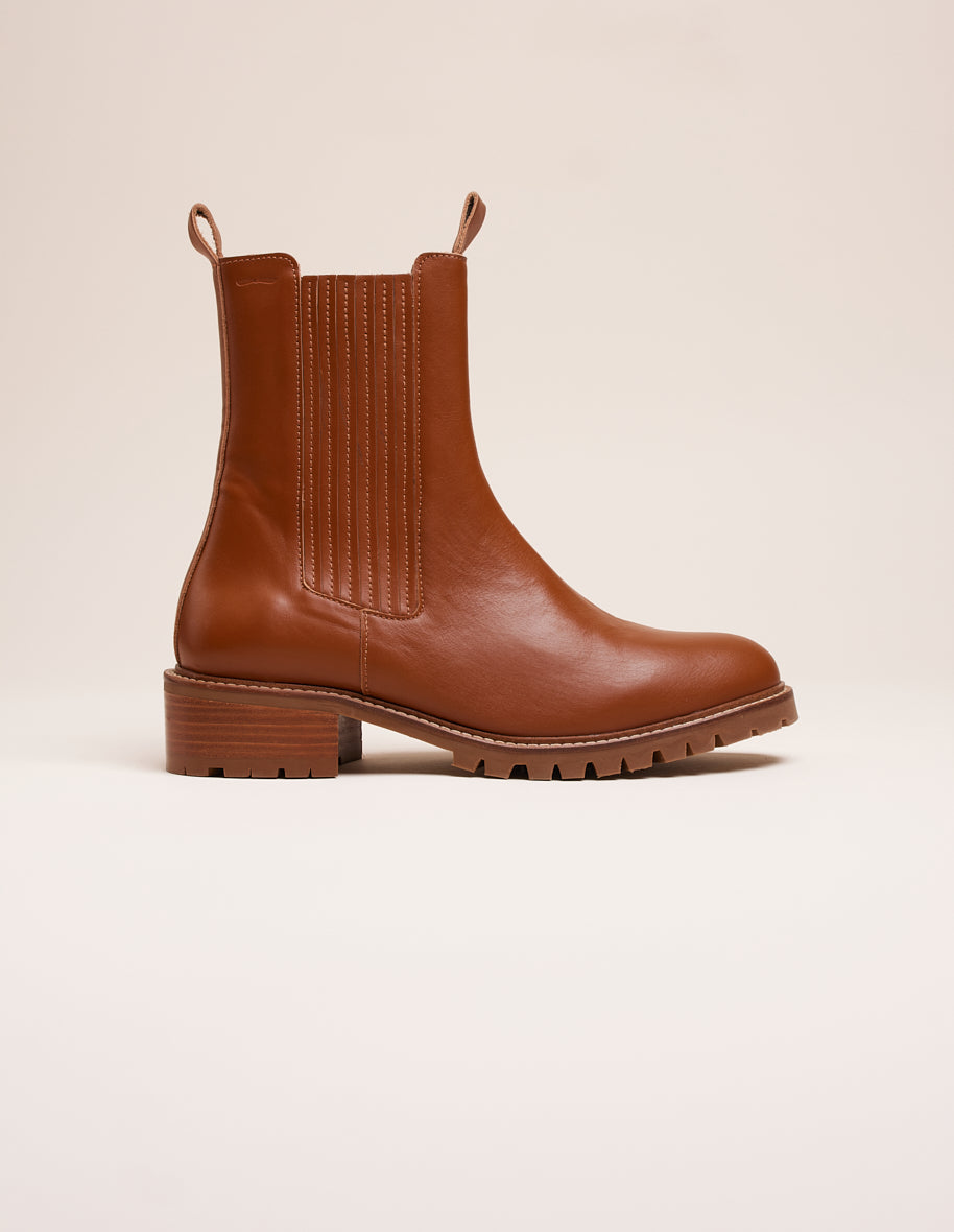 Bottines Dorianne - Cuir cognac