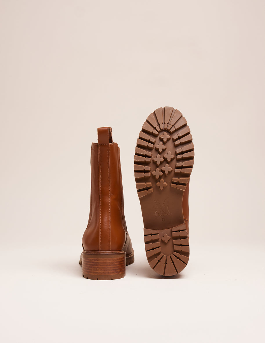 Bottines Dorianne - Cuir cognac
