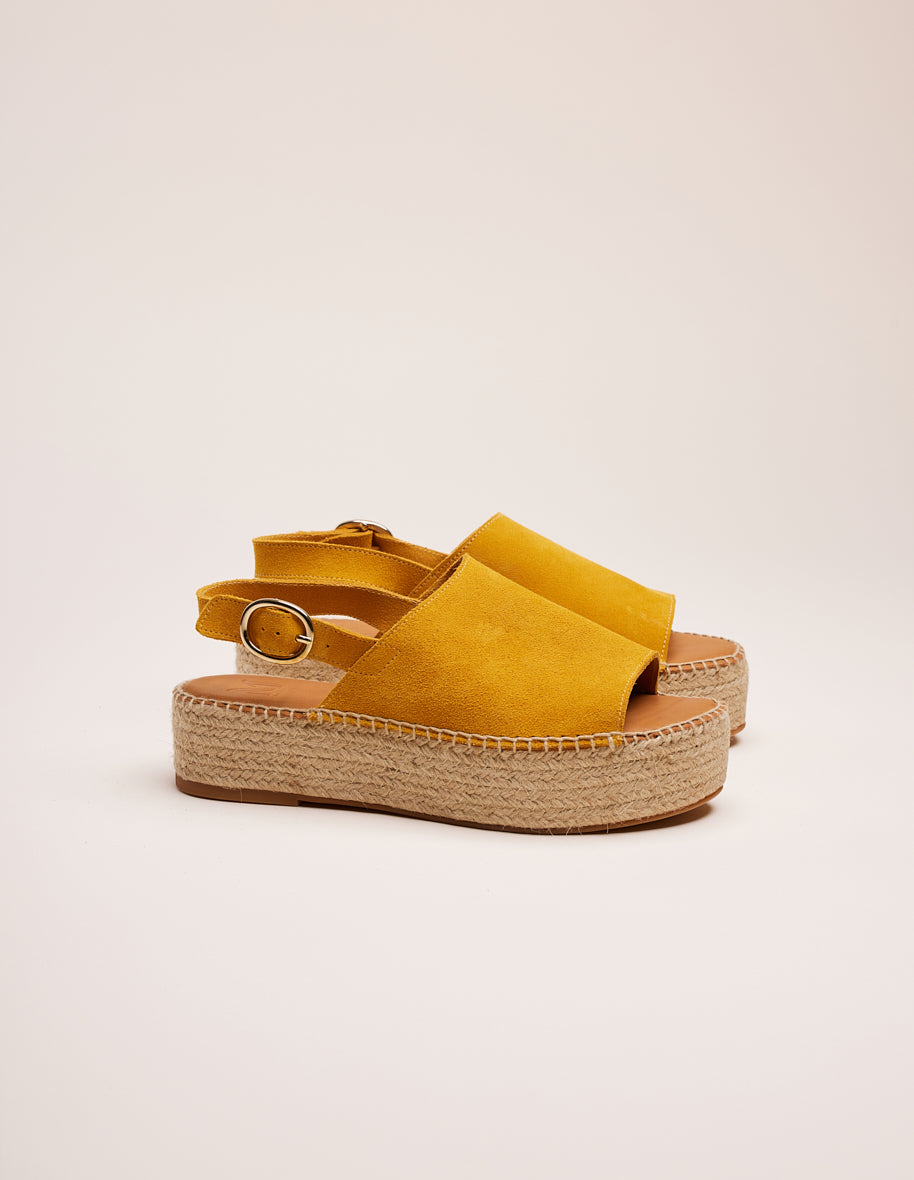 Maya Espadrilles - Suede Moutarde