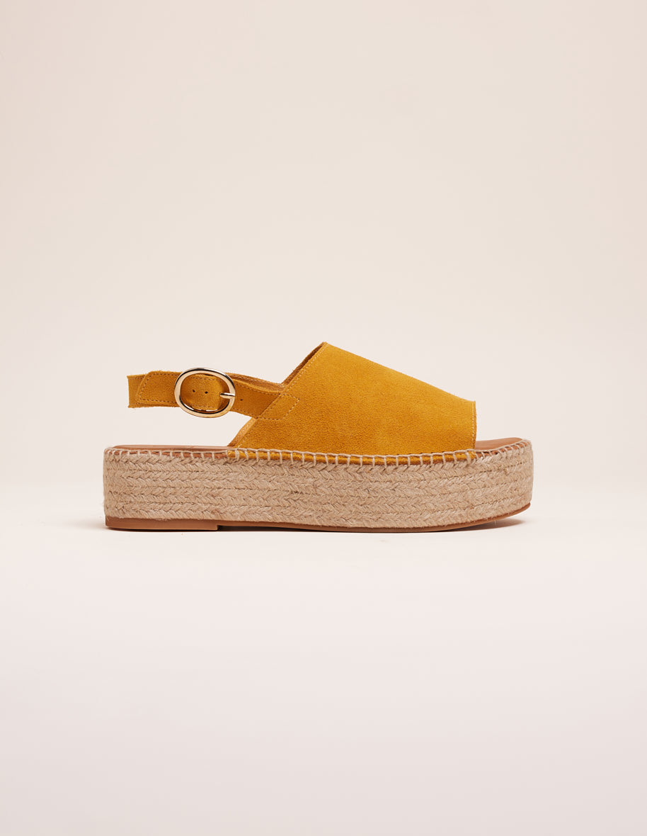 Maya Espadrilles - Suede Moutarde