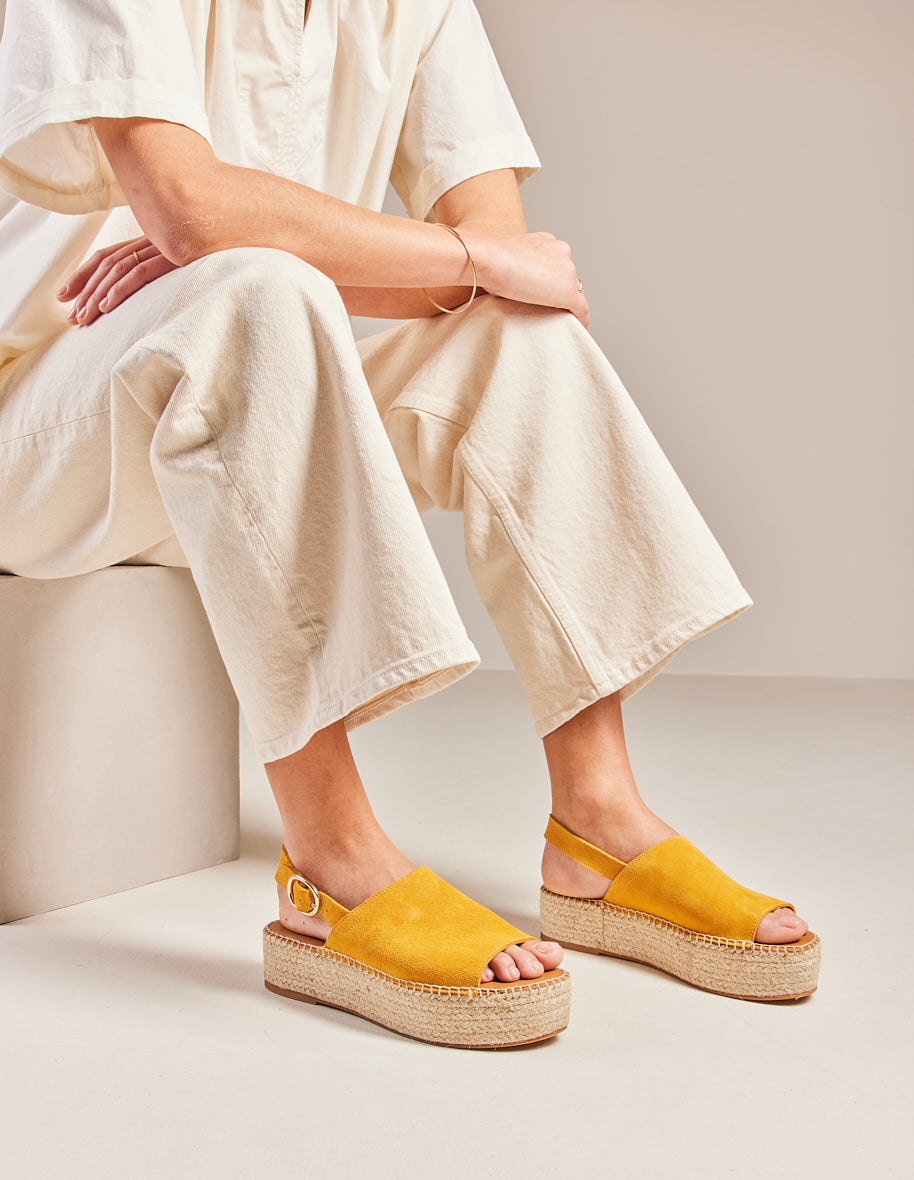 Maya Espadrilles - Suede Moutarde