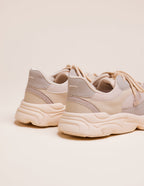 Baskets basses Nathanael - Vegan suède and mesh beige