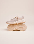 Baskets basses Nathanaelle - Suède vegan et mesh beige