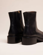 Véronique ankle boots - Cuir grainé noir