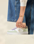 Baskets basses Maxence F - Vert blanc lilac