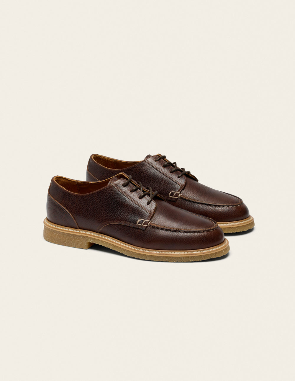 Derbies Alwin - Brown grain pull-up care