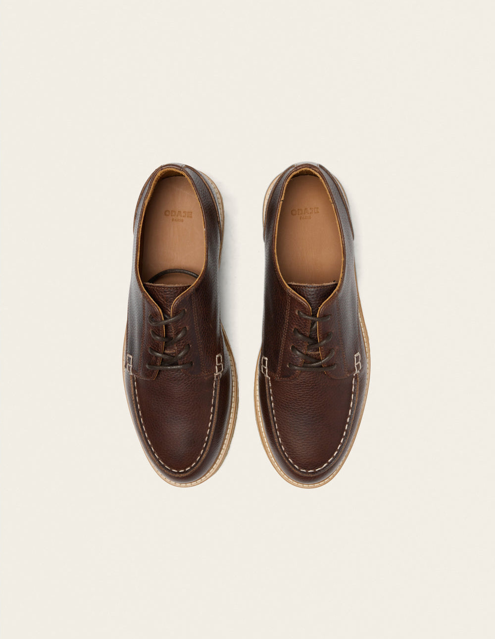 Derbies Alwin - Brown grain pull-up care
