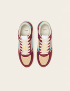 Baskets basses Anaelle - Bordeaux prune beige