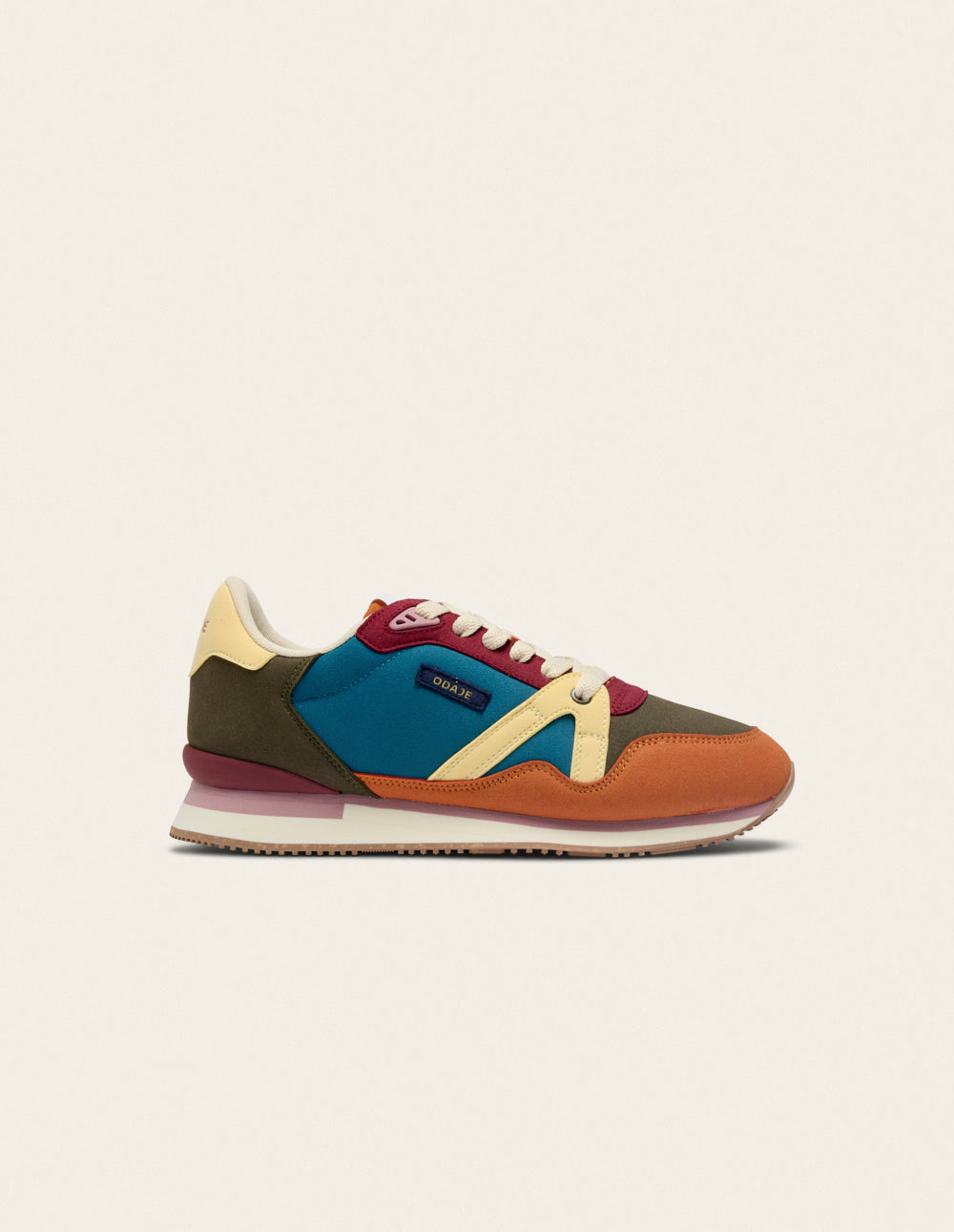 Baskets basses Andrée - Brique kaki bordeaux