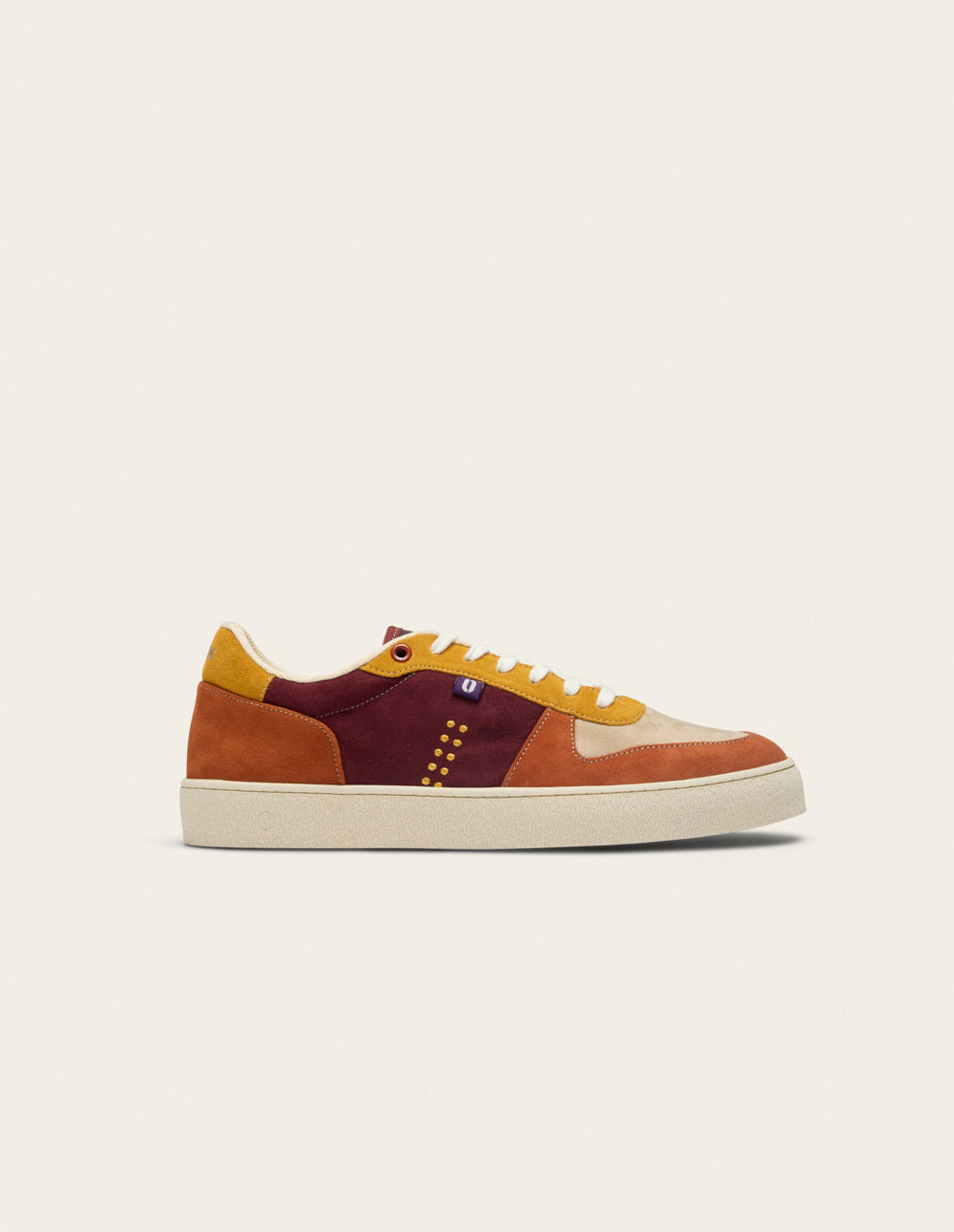 Baskets basses Arthur - Brique taupe moutarde