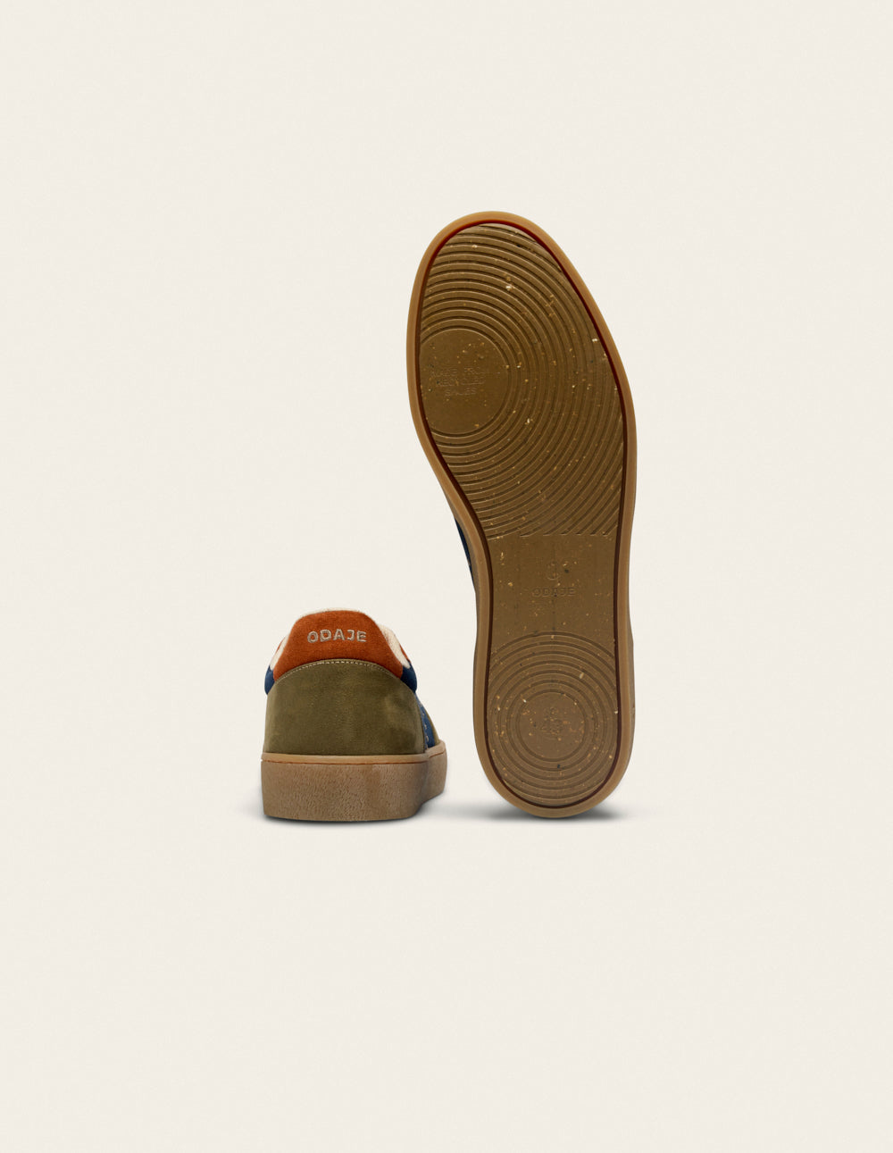 Baskets basses Arthur - Kaki moutarde brique