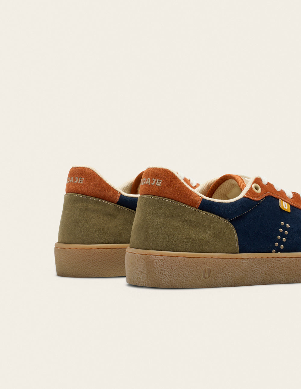 Baskets basses Arthur - Kaki moutarde brique