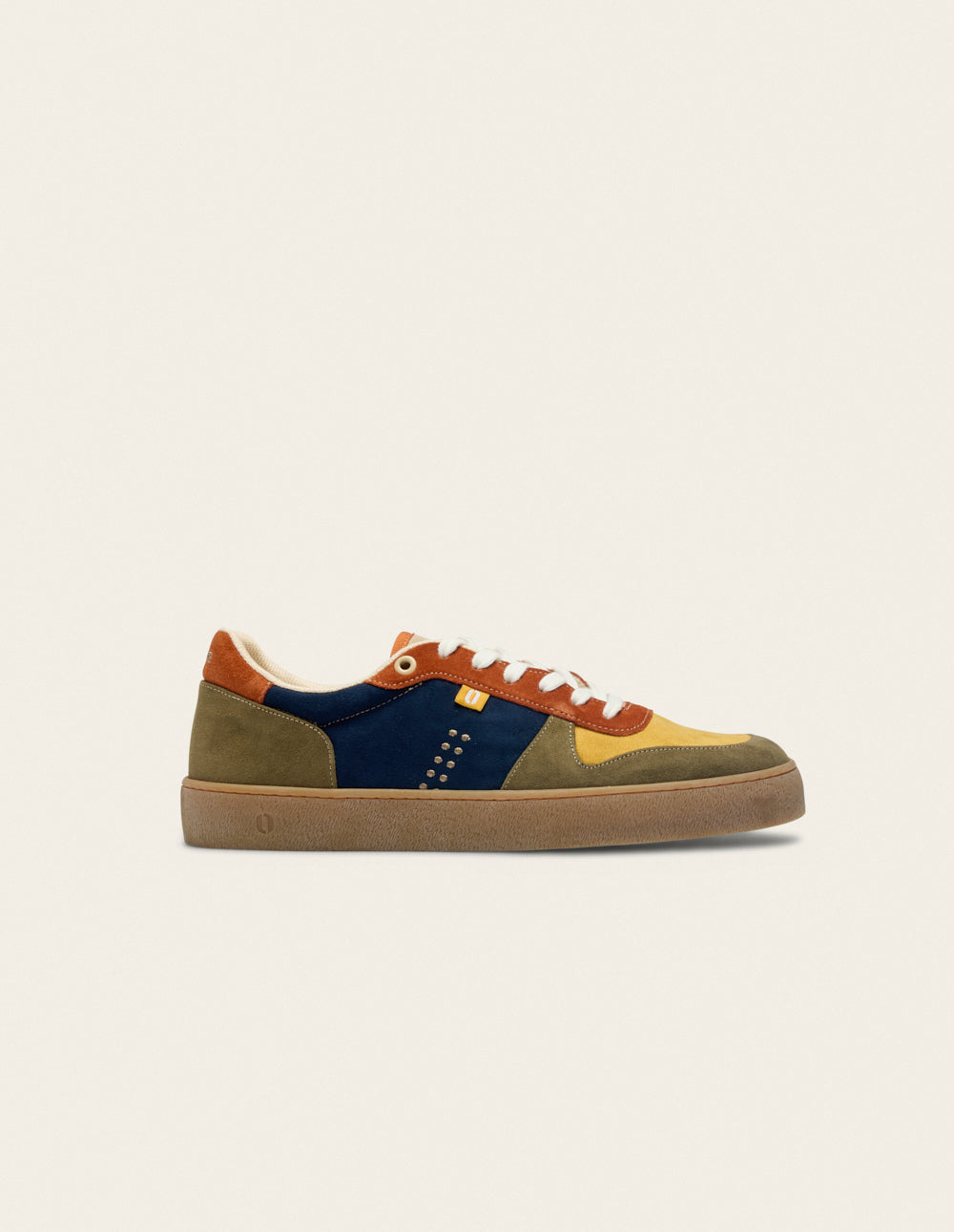 Baskets basses Arthur - Kaki moutarde brique