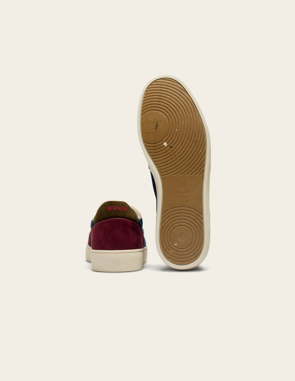 Baskets basses Arthur - Pourpre beige kaki
