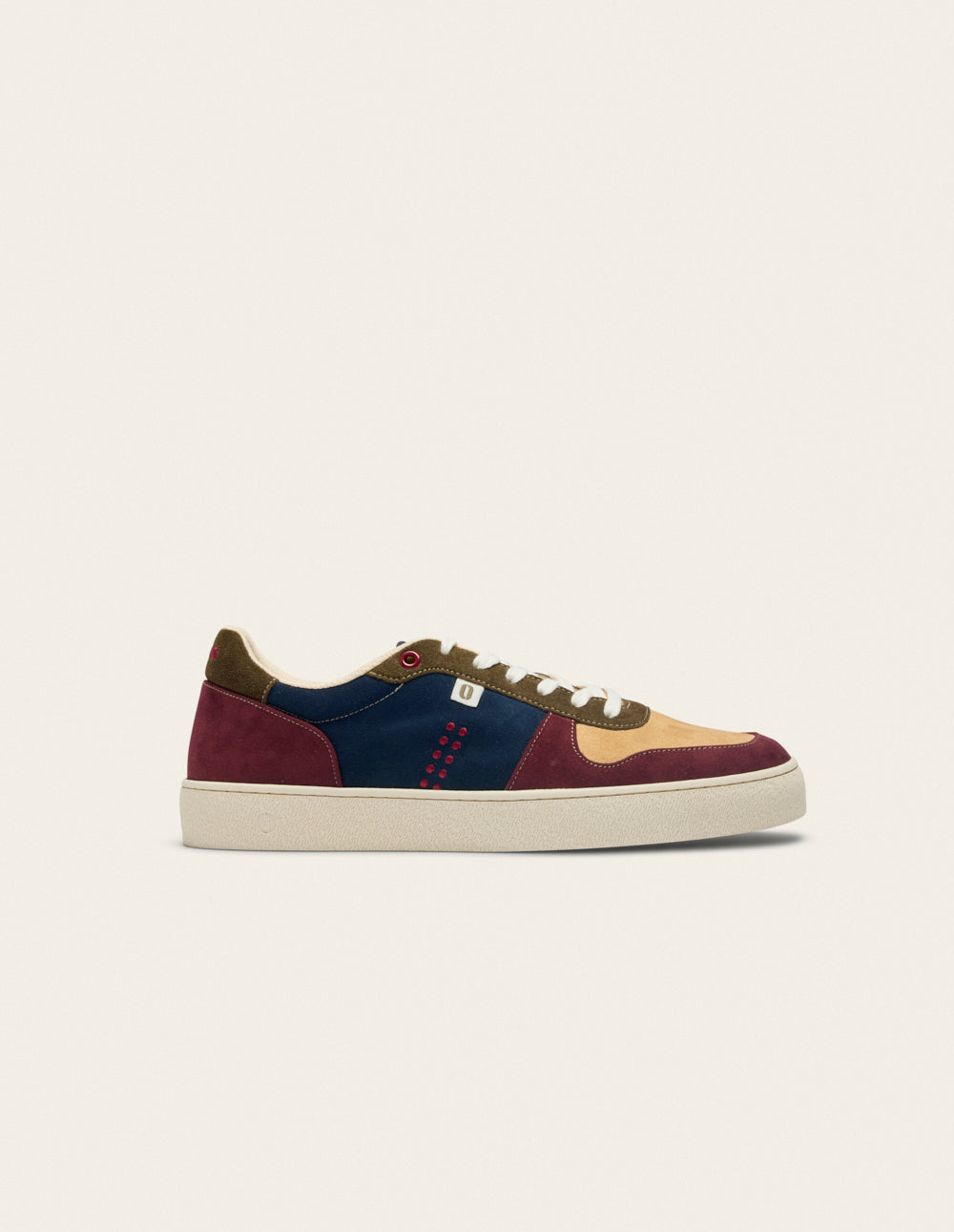 Baskets basses Arthur - Pourpre beige kaki