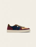 Baskets basses Arthur - Pourpre beige kaki