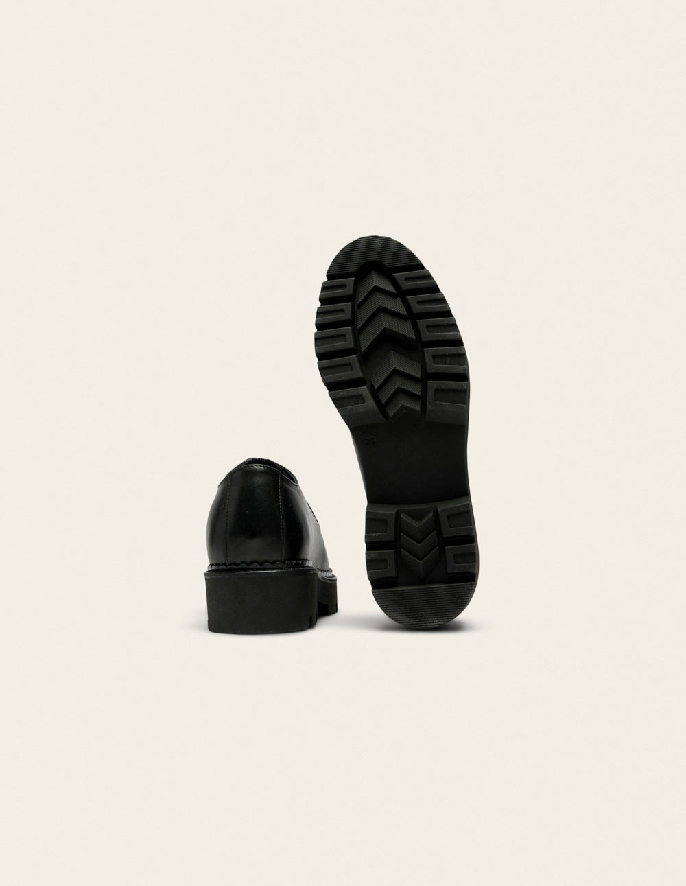 Derbies Deborah - Cuir noir et pony noir